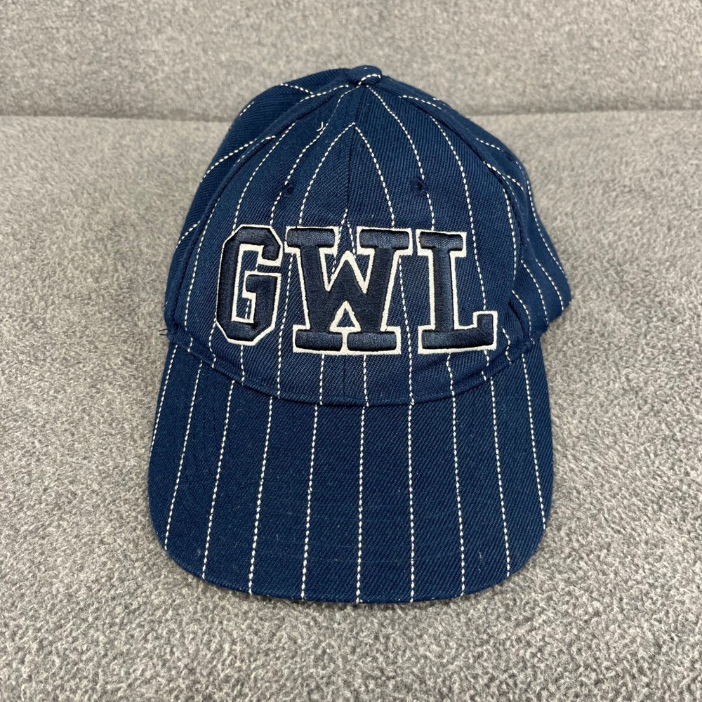 Great Wolf Lodge Baseball Cap OS Navy Pinstripe‎ GWL Embroidered Hat Souvenir